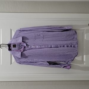 Men's purple dress shirt XXL